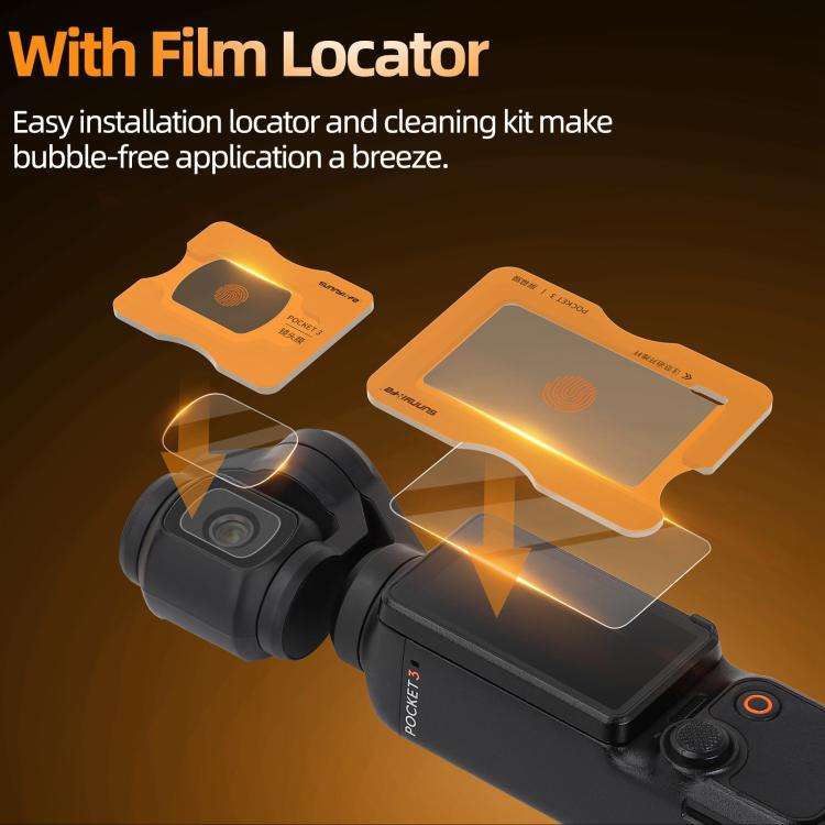 For DJI Osmo Pocket 3 Sunnylife Lens Screen Protector AR Anti-reflection Tempered Glass Film with...