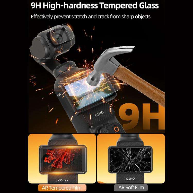For DJI Osmo Pocket 3 Sunnylife Lens Screen Protector AR Anti-reflection Tempered Glass Film with...