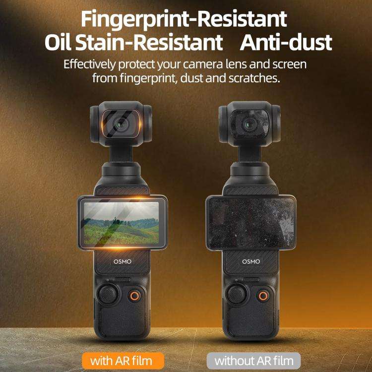 For DJI Osmo Pocket 3 Sunnylife Lens Screen Protector AR Anti-reflection Tempered Glass Film with...
