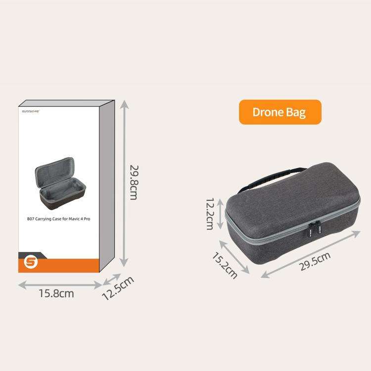 For DJI Mavic 4 Pro Sunnylife Drone Body Carrying Case Storage Bag (Grey)