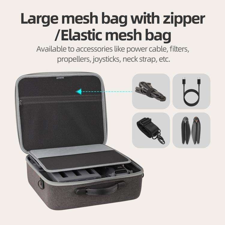 For DJI Mavic 4 Pro Sunnylife Drone Kit Carrying Case Storage Bag (Grey)