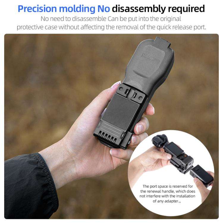 For DJI Osmo Pocket 3 STARTRC Folding Magnetic Mount Base Fixed Bracket (Black)