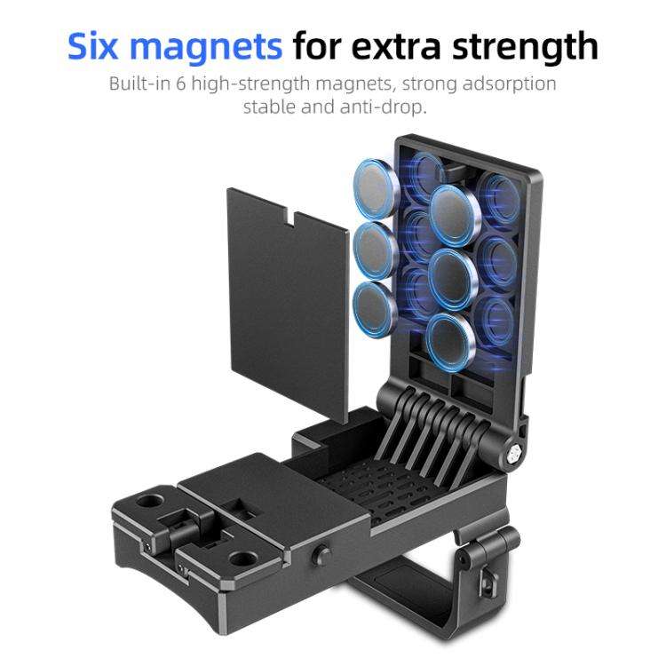 For DJI Osmo Pocket 3 STARTRC Folding Magnetic Mount Base Fixed Bracket (Black)