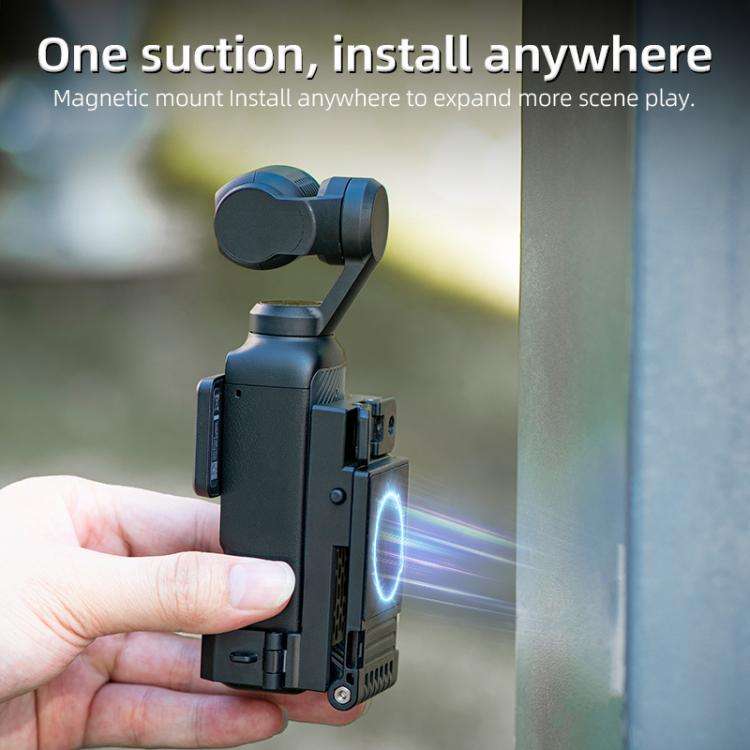For DJI Osmo Pocket 3 STARTRC Folding Magnetic Mount Base Fixed Bracket (Black)