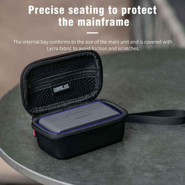 For DJI MIC 2 STARTRC Diamond Texture PU Portable Carry Case with Carabiner & Strap (Black)