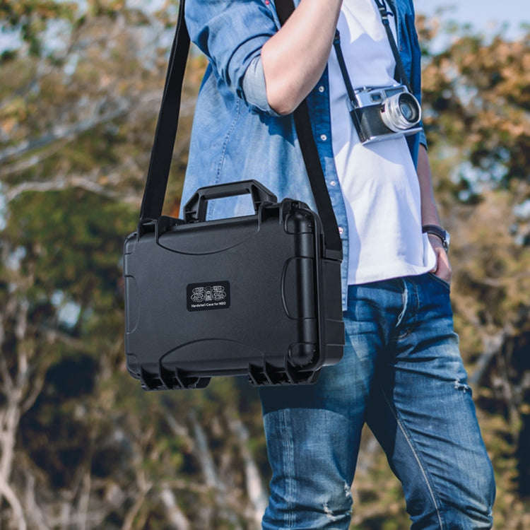 For DJI Neo STARTRC Waterproof PP Suitcase Shoulder Storage Box (Black)