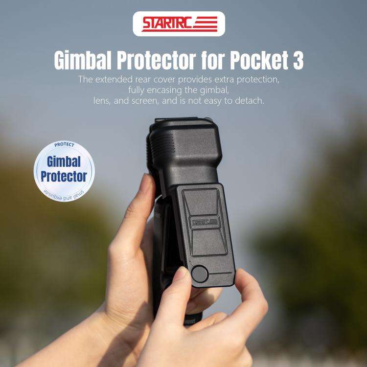 For DJI Osmo Pocket 3 STARTRC Gimbal Protective Cover Camera Lens Protective Case (Black)