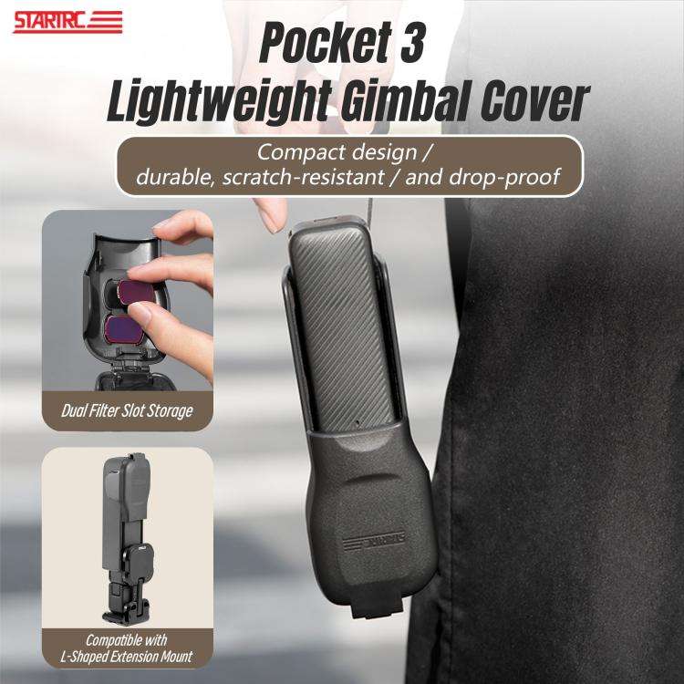 For DJI Osmo Pocket 3 STARTRC Short Type Protective Case Cover (Black)