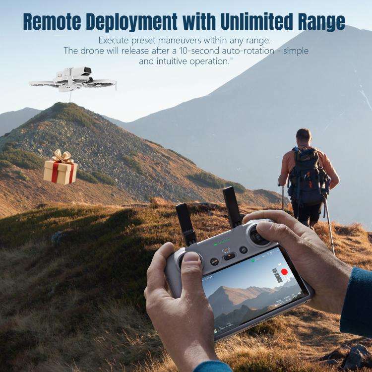 For DJI Flip STARTRC Air-Dropping System Thrower Parabolic (Grey)