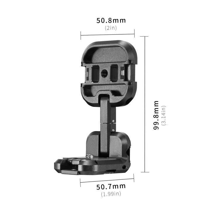 For DJI Osmo Pocket 3 STARTRC Metal L-shaped Expansion Bracket (Black)
