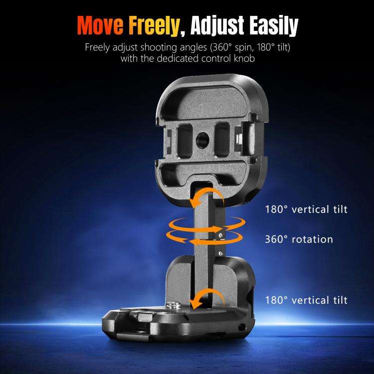 For DJI Osmo Pocket 3 STARTRC Metal L-shaped Expansion Bracket (Black)