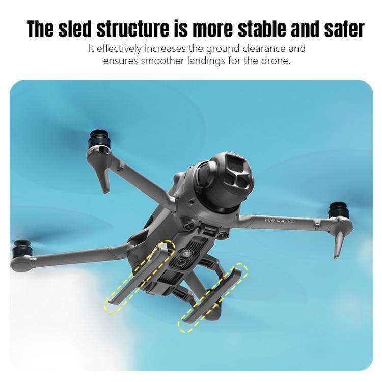 For DJI Mavic 4 Pro STARTRC Sled Anti-fall Anti-dirt Heightened Landing Gear Training Rack (Grey)