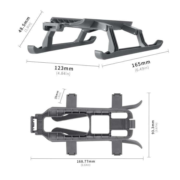 For DJI Mavic 4 Pro STARTRC Sled Anti-fall Anti-dirt Heightened Landing Gear Training Rack (Grey)