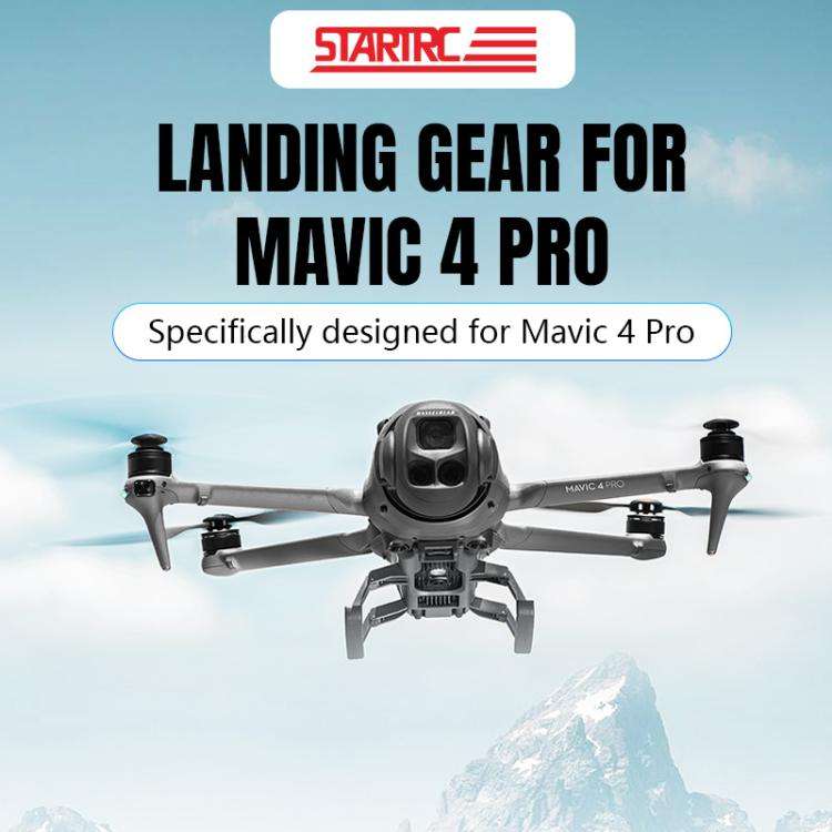 For DJI Mavic 4 Pro STARTRC Sled Anti-fall Anti-dirt Heightened Landing Gear Training Rack (Grey)