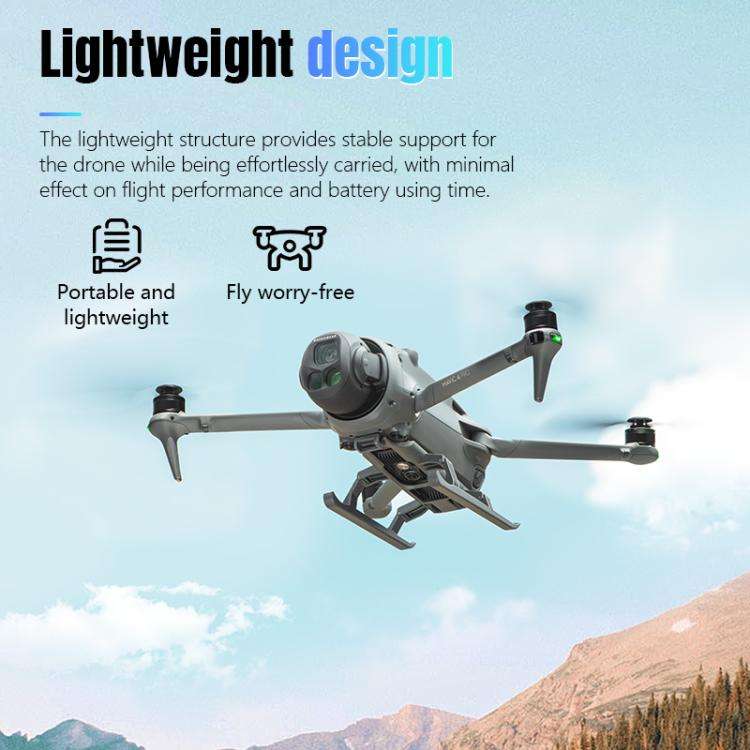 For DJI Mavic 4 Pro STARTRC Sled Anti-fall Anti-dirt Heightened Landing Gear Training Rack (Grey)
