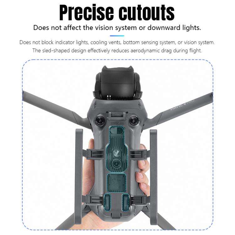 For DJI Mavic 4 Pro STARTRC Sled Anti-fall Anti-dirt Heightened Landing Gear Training Rack (Grey)
