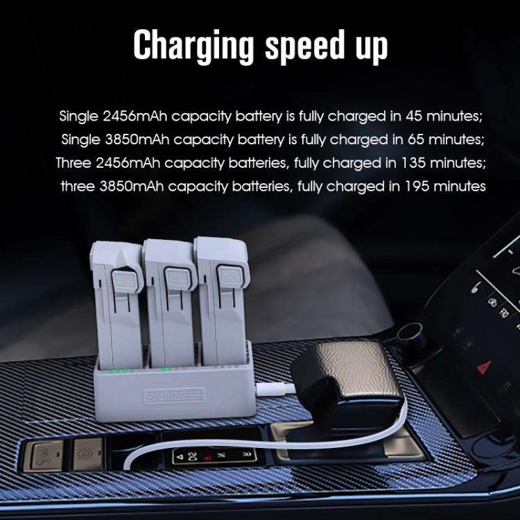 For DJI Mini 3 Pro STARTRC 3 in 1 Charging Butler Battery Charger (Grey)