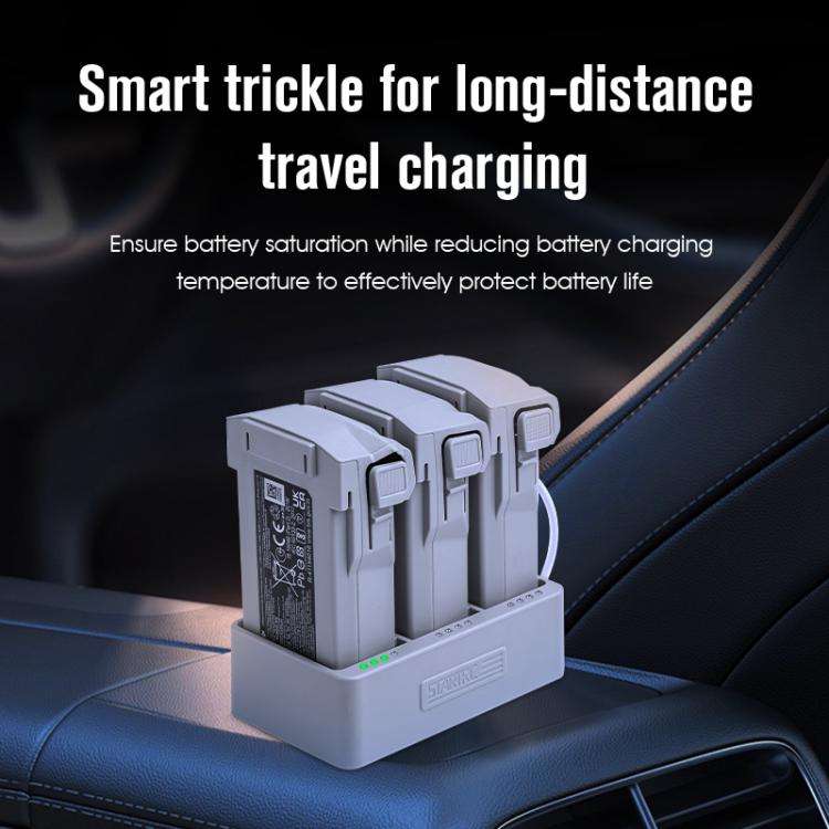 For DJI Mini 3 Pro STARTRC 3 in 1 Charging Butler Battery Charger (Grey)