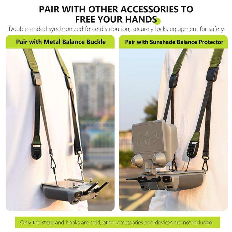 For DJI RC / RC 2 / RC Pro STARTRC QuickLink Double-Ended Neck Strap (Green)