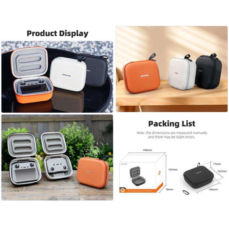 Sunnylife Mini Carrying Case Protective Handbag Portable Clutch Storage Bag for DJI RC 2 / 1 / RC...