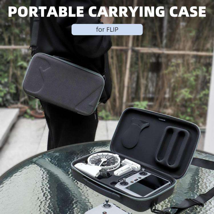 For DJI Flip Sunnylife Simple Storage Bag Shoulder Handbag (Black)