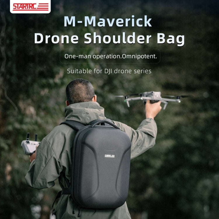 STARTRC Hard Shell Waterproof Shoulders Bag Backpack for DJI Mavic 3 Pro / Mavic 3 Classic (Black)