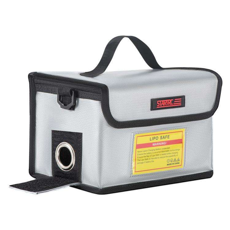 STARTRC Portable 8 Grid Lithium Battery Explosion-proof Safety Storage Bags (Grey)