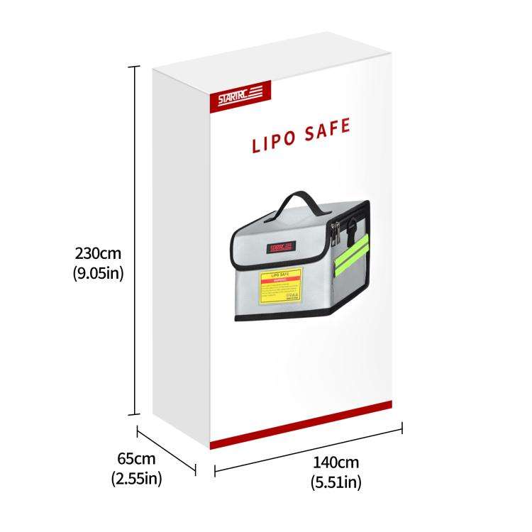 STARTRC Portable 8 Grid Lithium Battery Explosion-proof Safety Storage Bags (Grey)