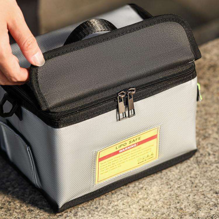 STARTRC Portable 8 Grid Lithium Battery Explosion-proof Safety Storage Bags (Grey)