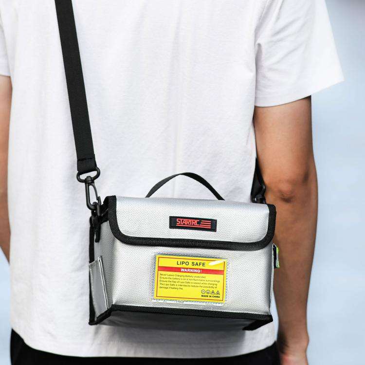 STARTRC Portable 8 Grid Lithium Battery Explosion-proof Safety Storage Bags (Grey)