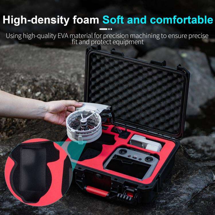 For DJI Flip STARTRC Waterproof ABS Suitcase Storage Box (Black)