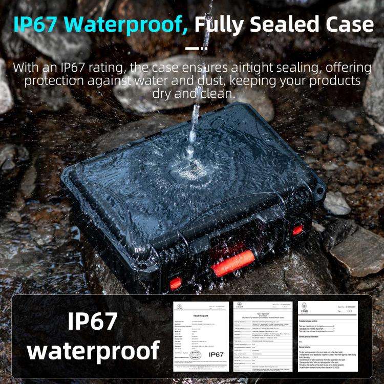 For DJI Flip STARTRC Waterproof ABS Suitcase Storage Box (Black)