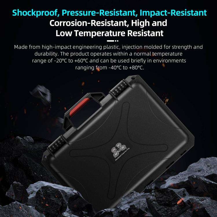For DJI Flip STARTRC Waterproof ABS Suitcase Storage Box (Black)