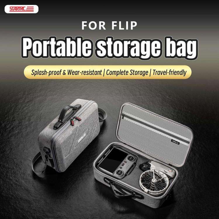 For DJI Flip STARTRC Shoulder Storage Bag Integrated Handbag (Grey)