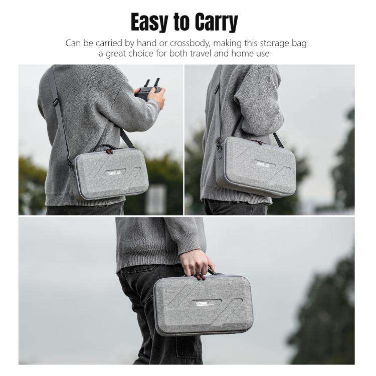 For DJI Flip STARTRC Shoulder Storage Bag Integrated Handbag (Grey)
