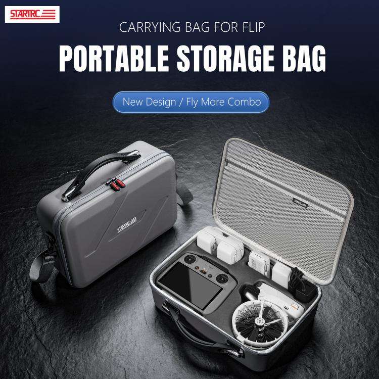 For DJI Flip STARTRC Shoulder Storage Bag Handbag (Grey)