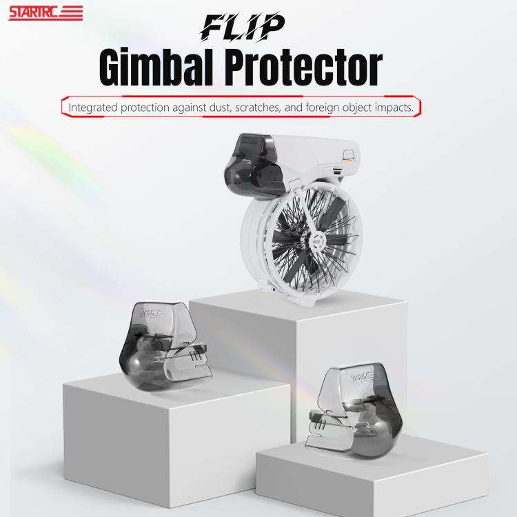 For DJI Flip STARTRC Lens Protective Cover Gimbal Cover (Transparent Black)