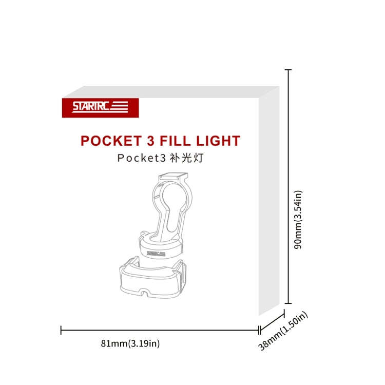 For DJI Pocket 3 STARTRC Cat-ears Magnetic Fill Light  with Holder Clip Kit (Grey)