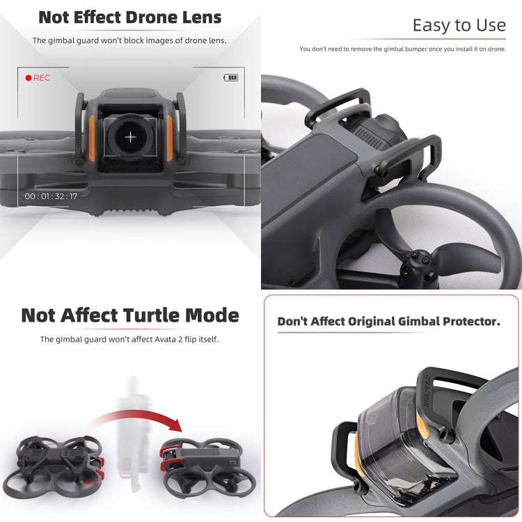 For DJI Avata 2 Sunnylife Gimbal Aluminum Anti-collision Bumper (Red)