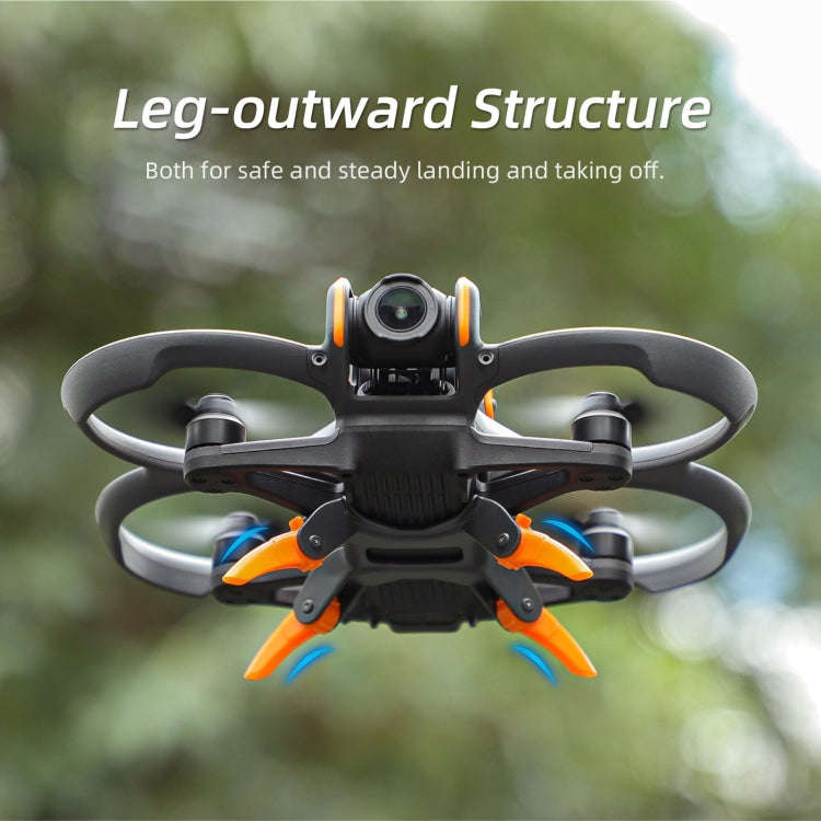 For DJI AVATA 2 Sunnylife LG797 Landing Gear Extensions Heightened Spider Gears Support Leg (Orange)