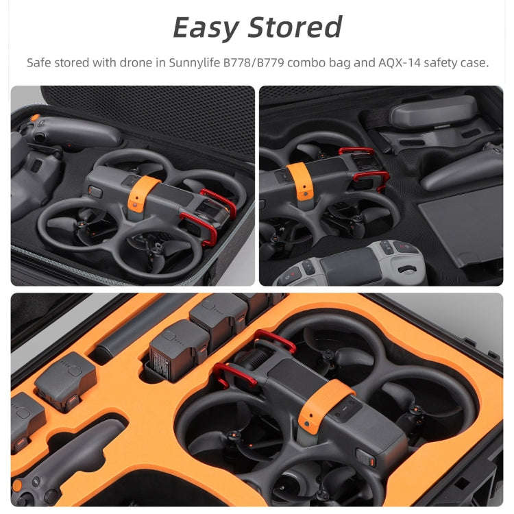 For DJI AVATA 2 Sunnylife LG797 Landing Gear Extensions Heightened Spider Gears Support Leg (Orange)