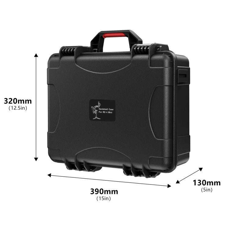 For DJI RS 4 Mini STARTRC PP Waterproof Shockproof Suitcase Portable Storage Box (Black)