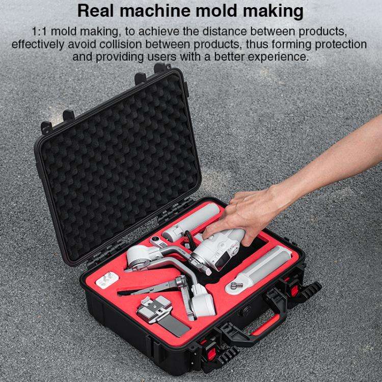 For DJI RS 4 Mini STARTRC PP Waterproof Shockproof Suitcase Portable Storage Box (Black)