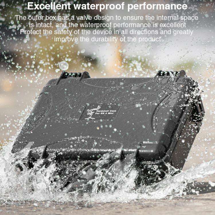 For DJI RS 4 Mini STARTRC PP Waterproof Shockproof Suitcase Portable Storage Box (Black)
