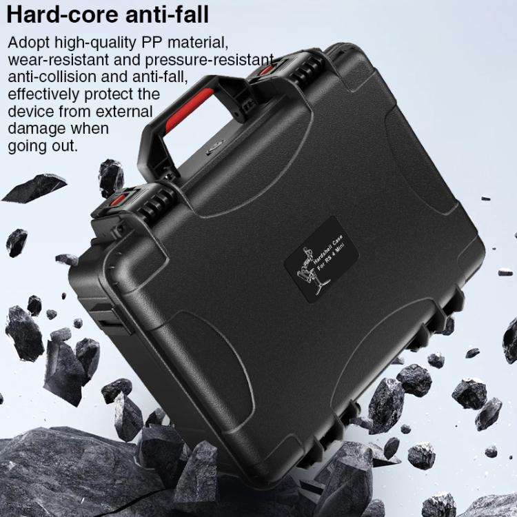 For DJI RS 4 Mini STARTRC PP Waterproof Shockproof Suitcase Portable Storage Box (Black)