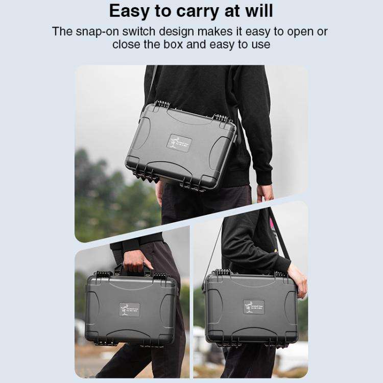For DJI RS 4 Mini STARTRC PP Waterproof Shockproof Suitcase Portable Storage Box (Black)