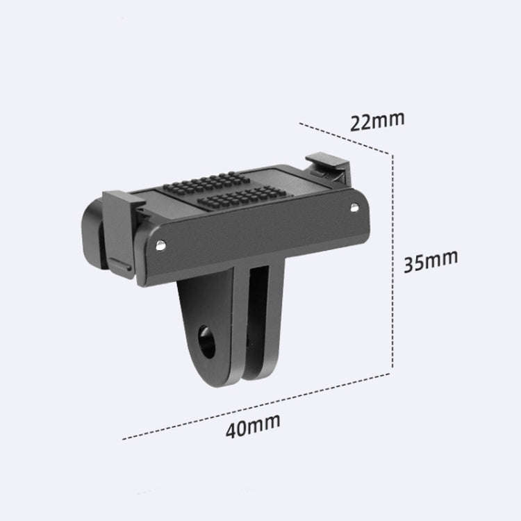 For DJI Osmo Action 5 Pro / 4  / 3 Magnetic Quick Release Base Mount Adapter (Black)