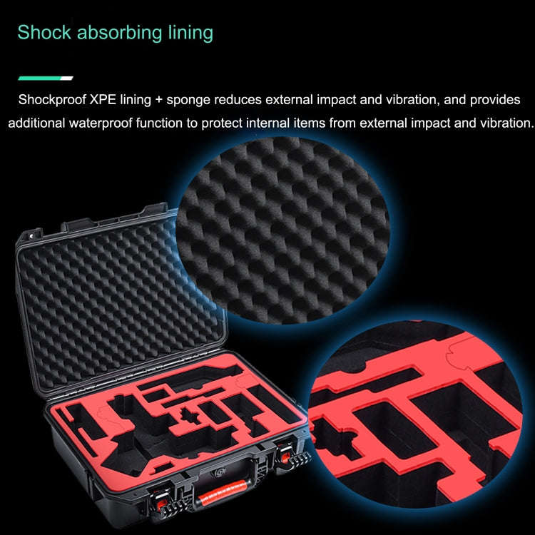 For DJI RS4/  RS4 Pro STARTRC ABS Waterproof Shockproof Suitcase Portable Storage Box (Black)
