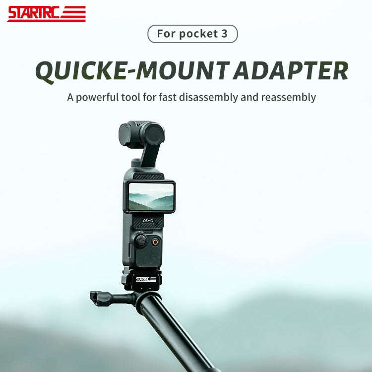 For DJI Pocket 3 STARTRC Quick Mount Adapter Extension Bracket (Black)