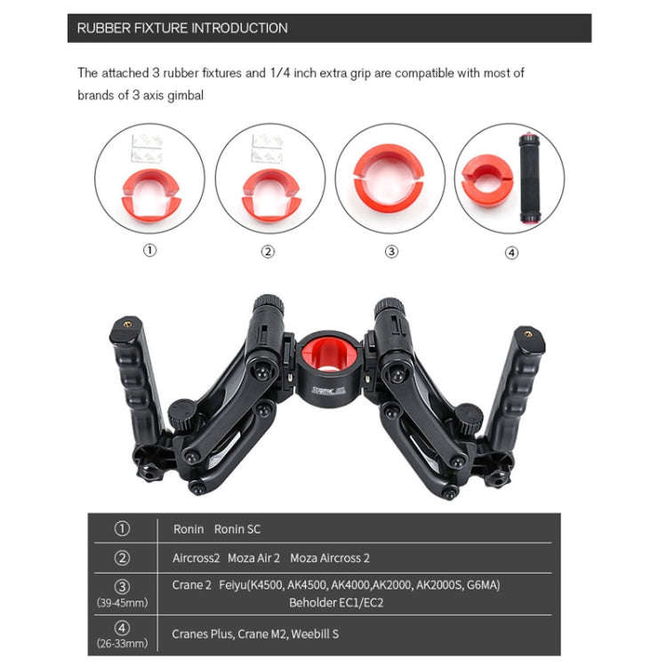 STARTRC Handheld Five Axis Stabilizer Anti-shake Shock Absorber Stabilizing Gimbal for DJI Ronin SC
